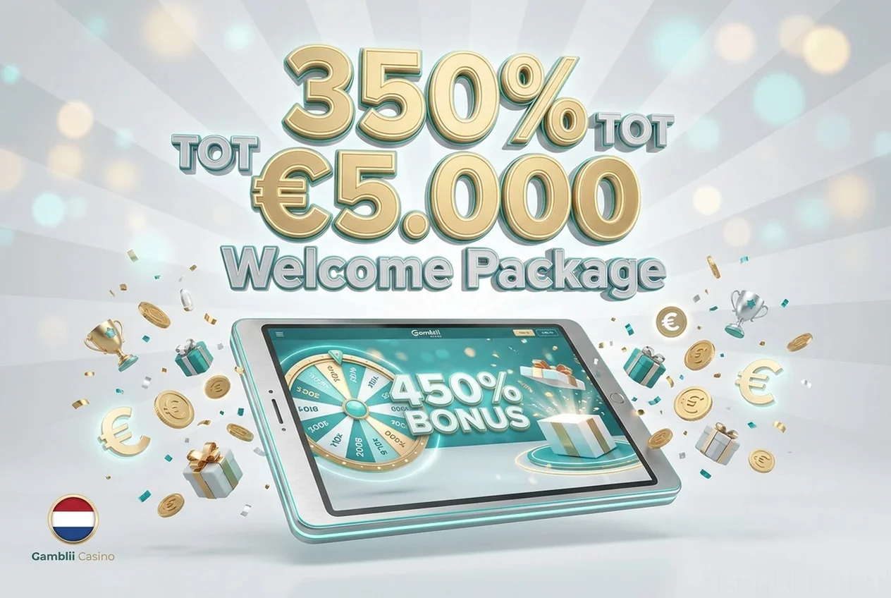 350% TOT €5.000Welcome Package